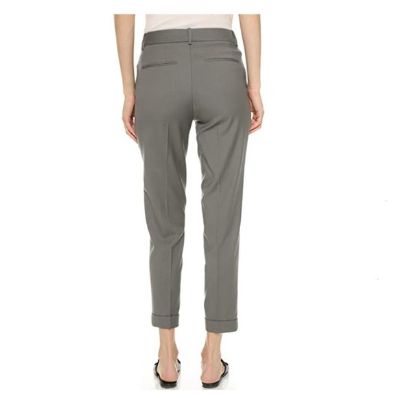 NWT Theory Mustadio Gray Cropped Wool Pants - Picture 3 of 9